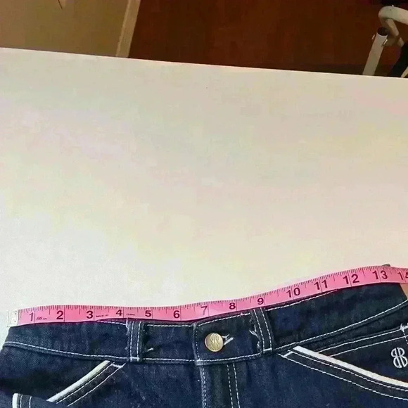 VTG 70s Bill Blass Womens Denim Carpenter Blue Jeans Boot Cut Size 27” Waist - Picture 6 of 9